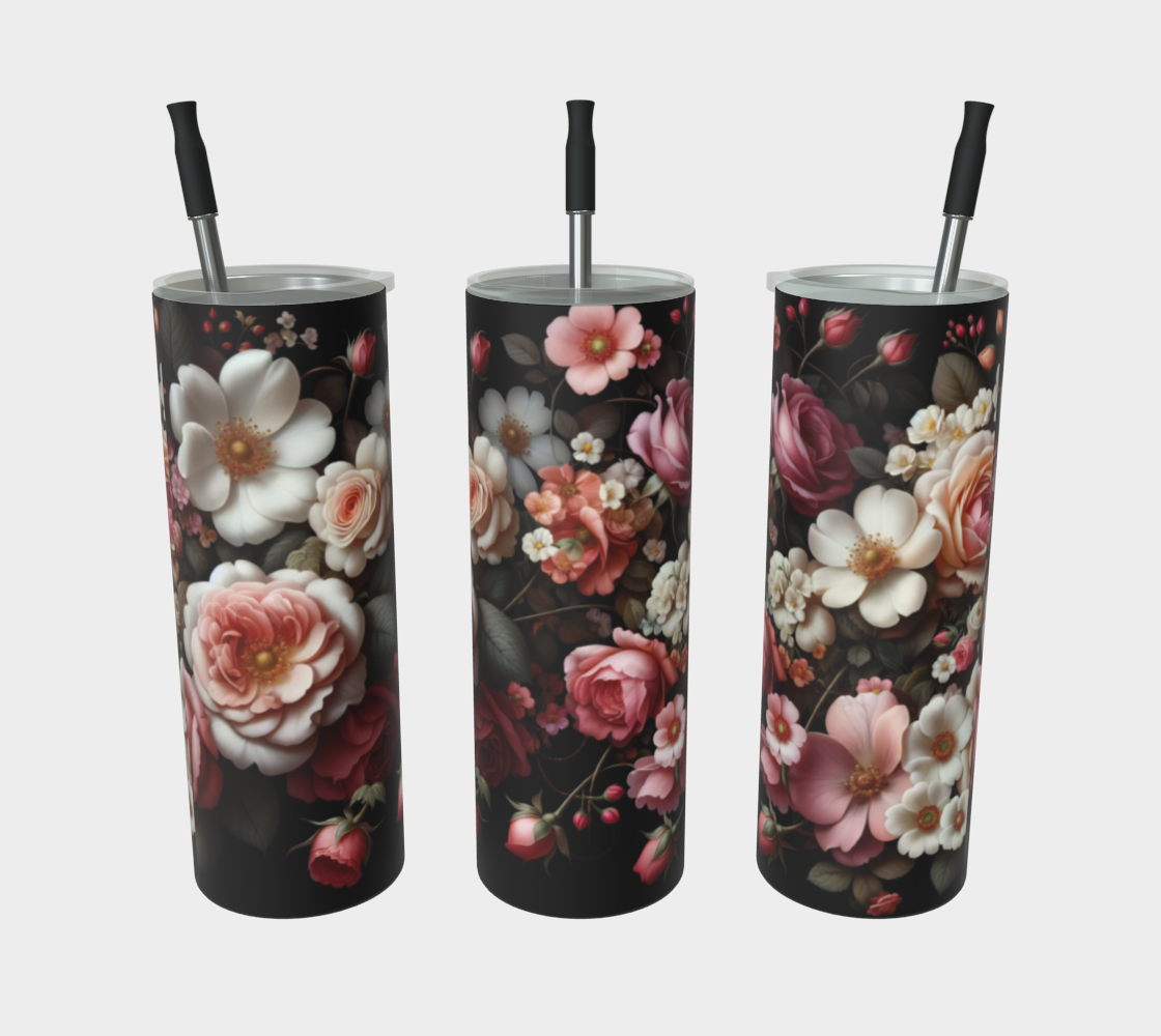 Rose over Black Tumbler