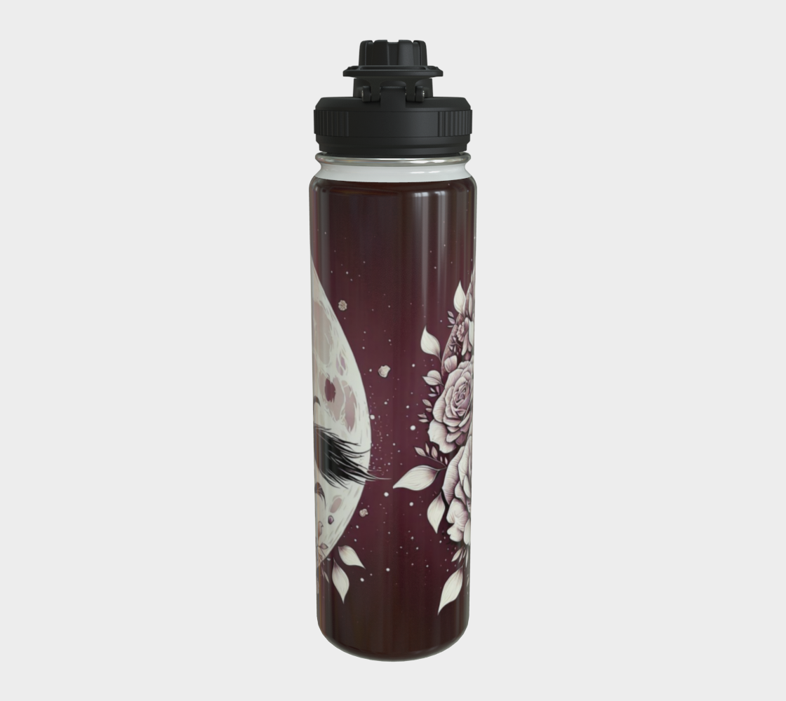 Flower Moon Witch Water Bottle