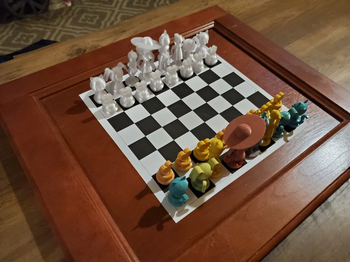 The "2.5 Family Themed" Chess Set. Board Design and Color Choice Optional