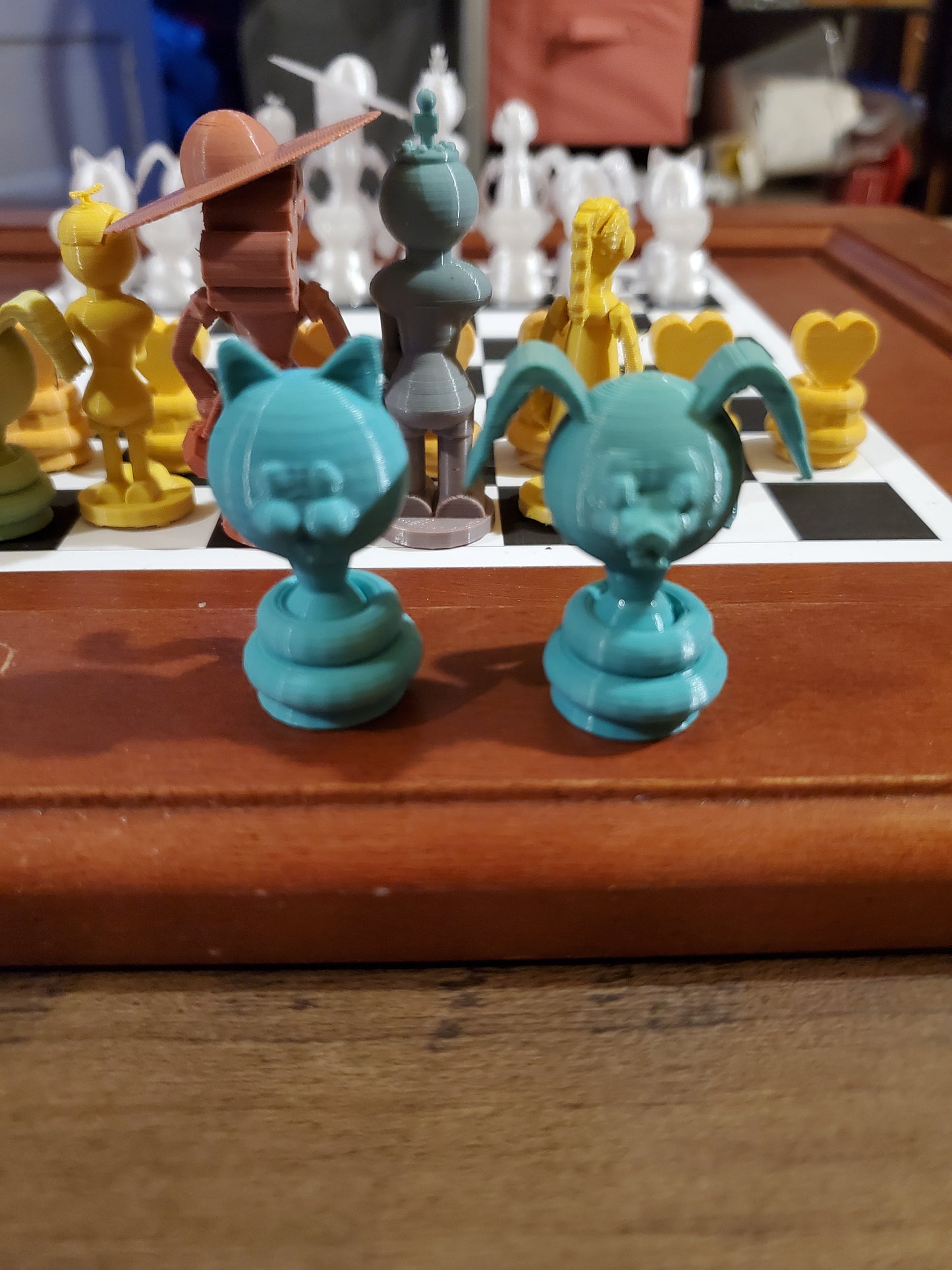 The "2.5 Family Themed" Chess Set. Board Design and Color Choice Optional