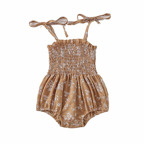 Children's Flower Print Rompers Dresses