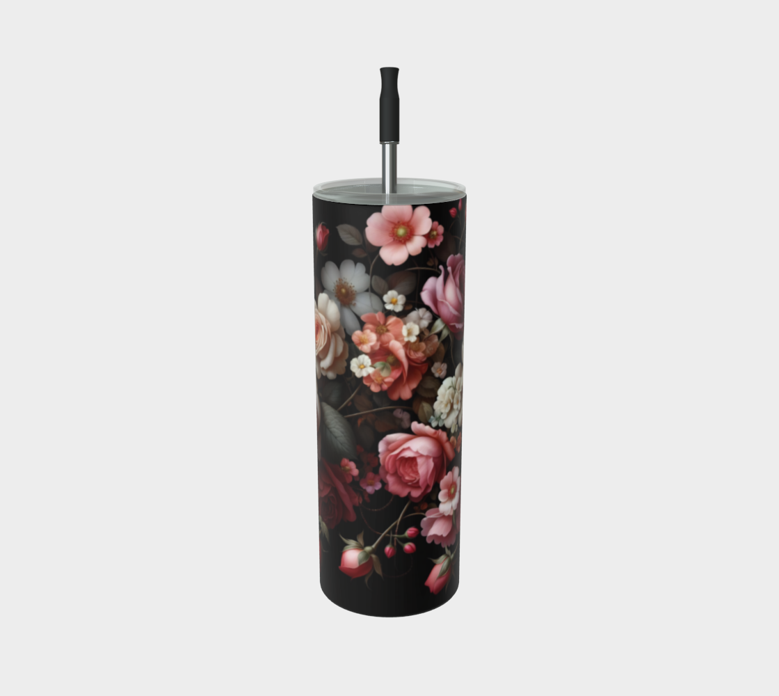 Rose over Black Tumbler