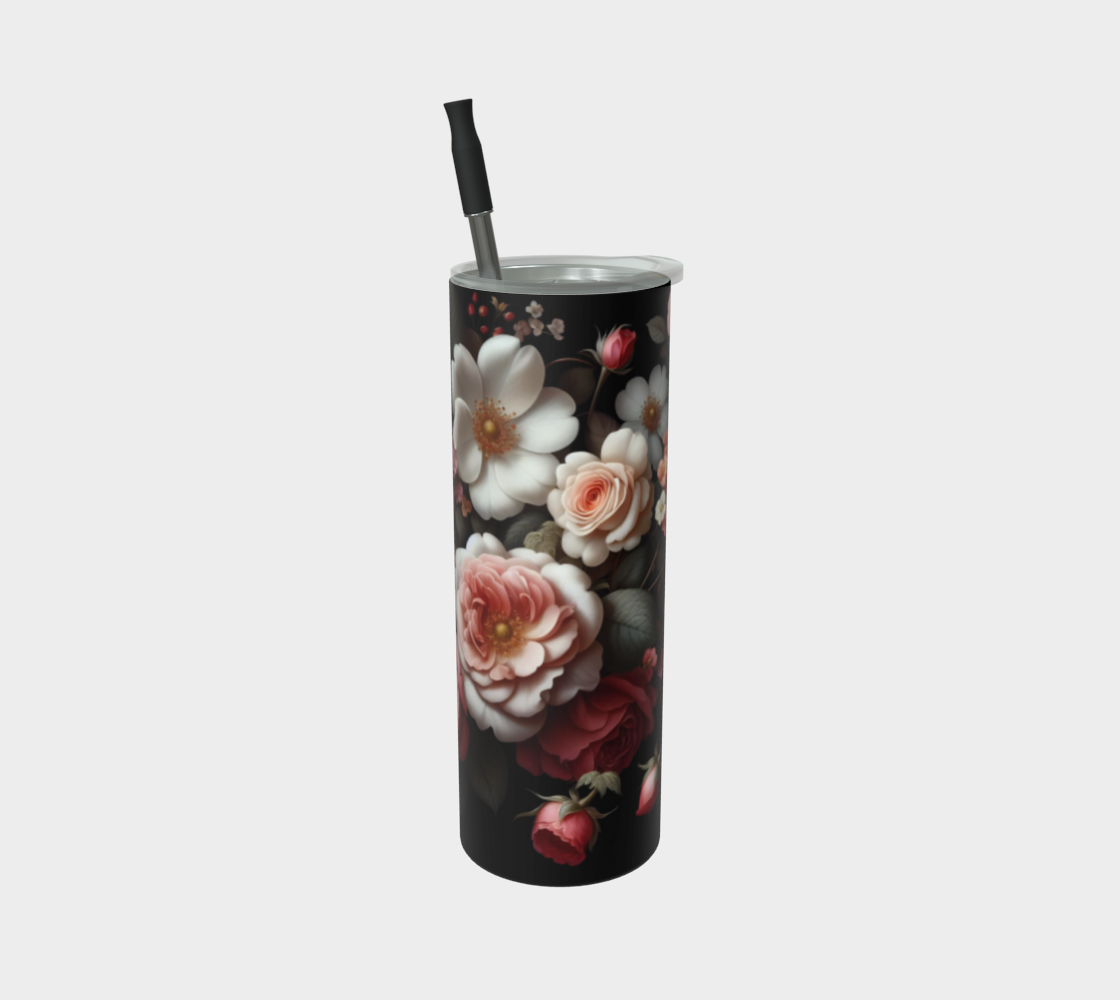 Rose over Black Tumbler