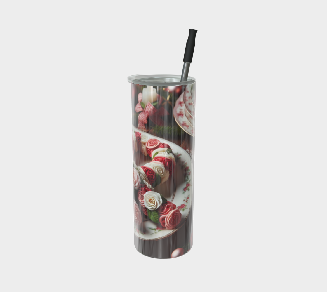 Candy Cane Rose Tumbler