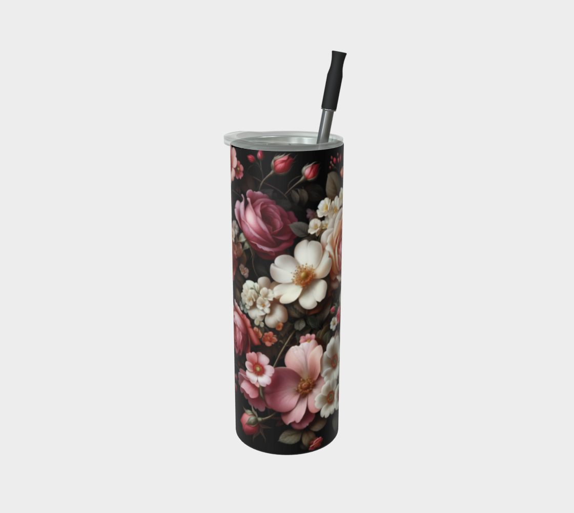 Rose over Black Tumbler