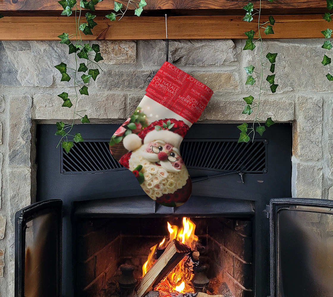 Rosy Santa Stocking