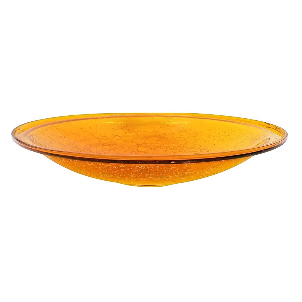 Mintueman-Achla CGB-14M 14 in. Crackle Bowl, Mandarin