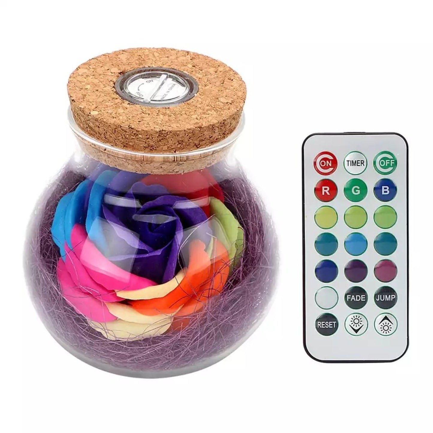 Rose in a Jar Color Changing Lamp