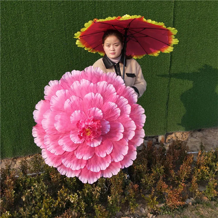 Retro Chinese Peony Flower Umbrella