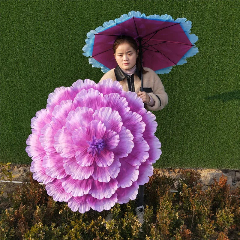 Retro Chinese Peony Flower Umbrella