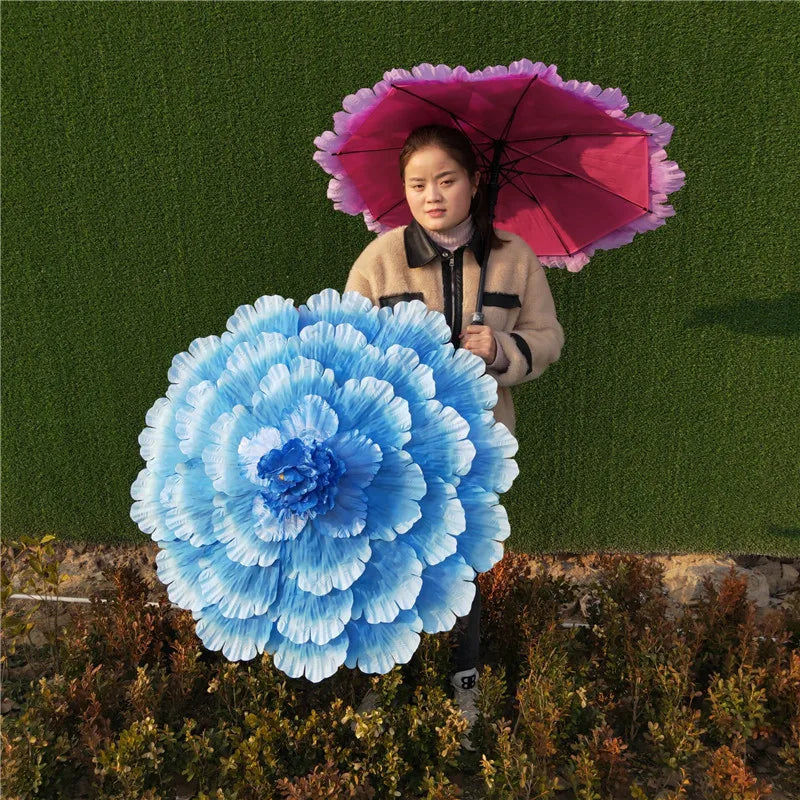 Retro Chinese Peony Flower Umbrella