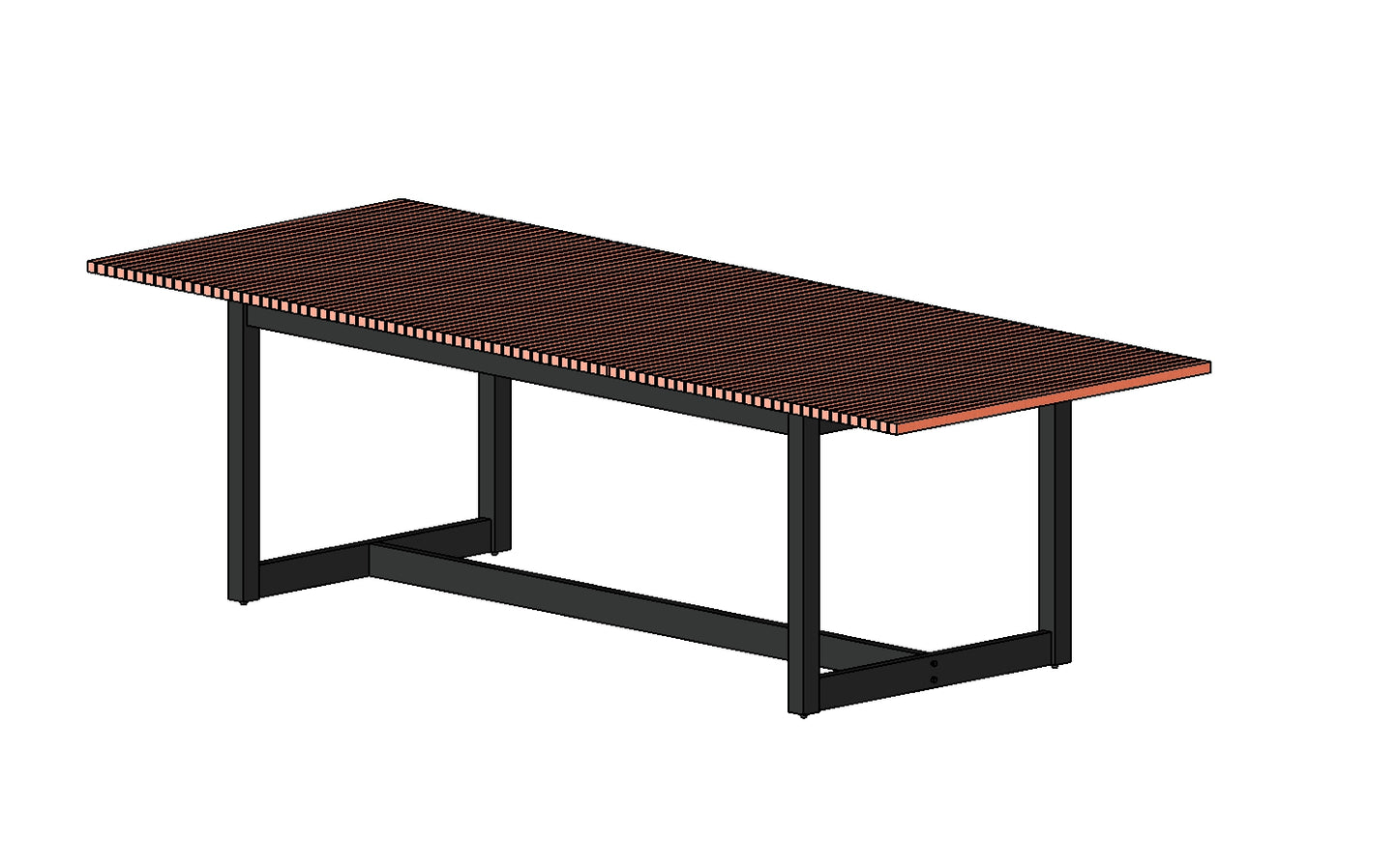 Slat Top Table - Revit Family File