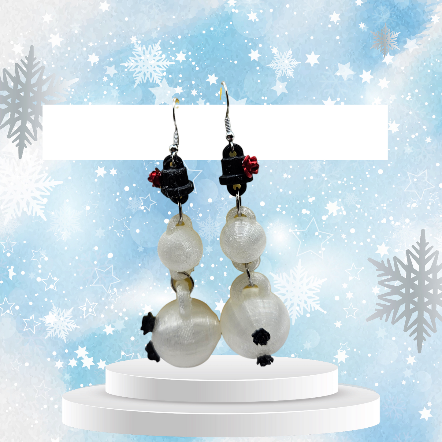 3D Printed Christmas themed Earrings