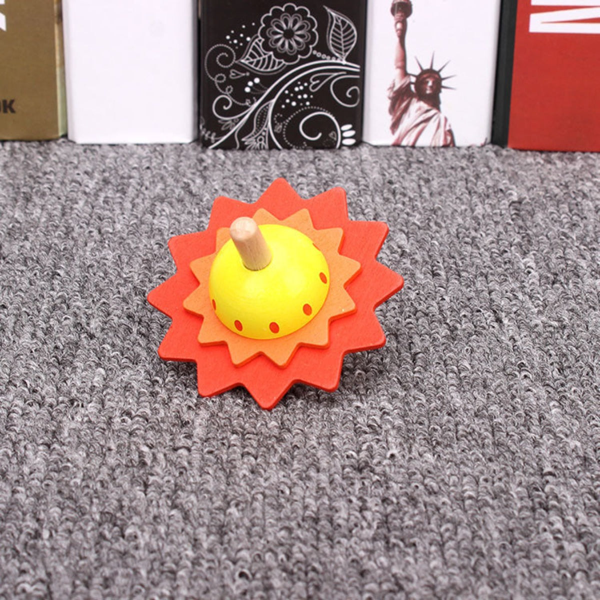 Flower Wooden Spinning Top
