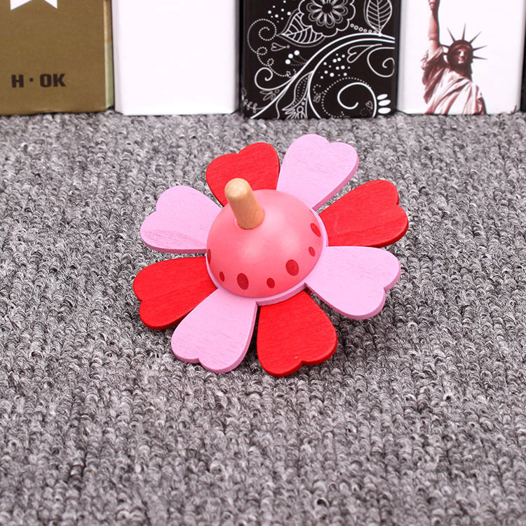 Flower Wooden Spinning Top
