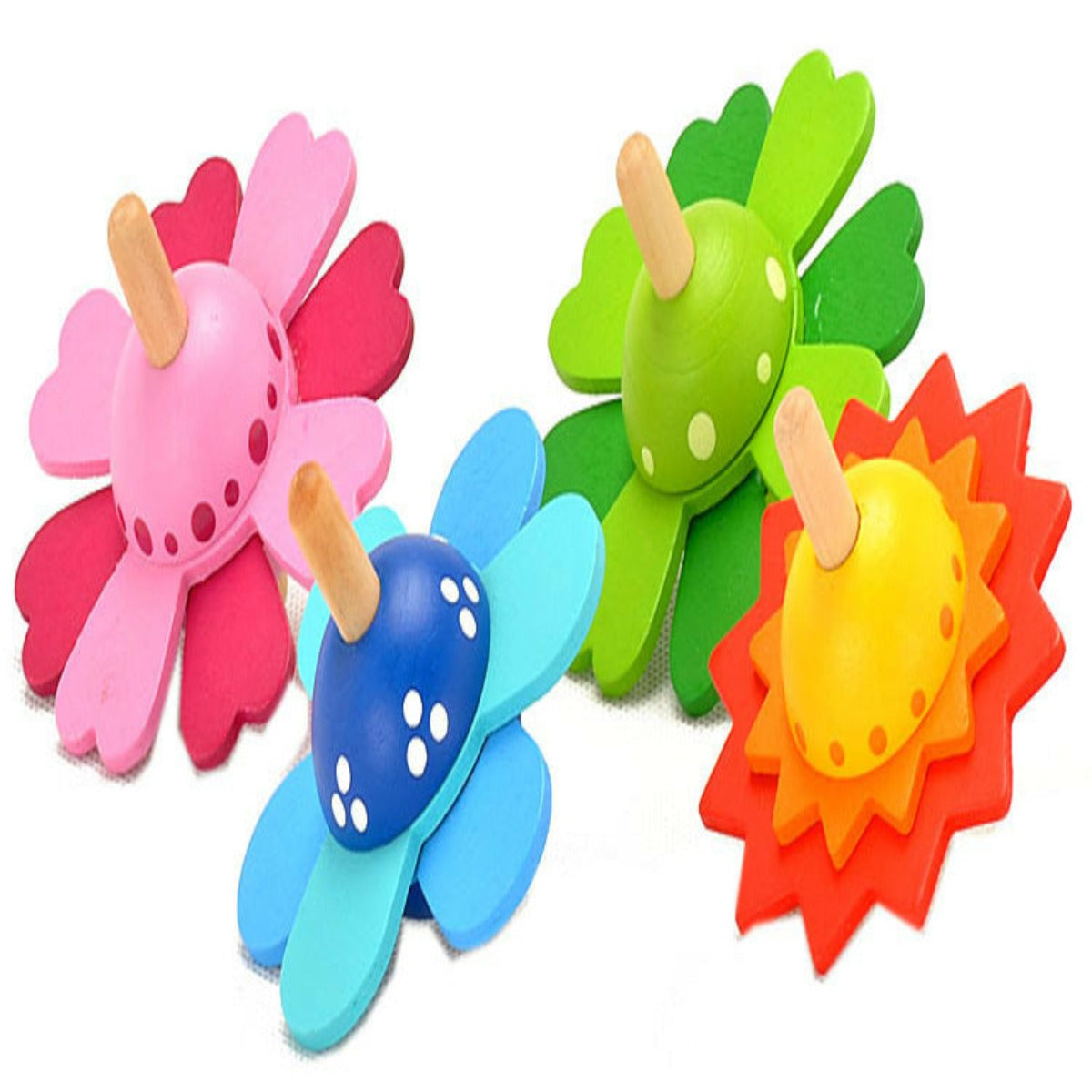 Flower Wooden Spinning Top
