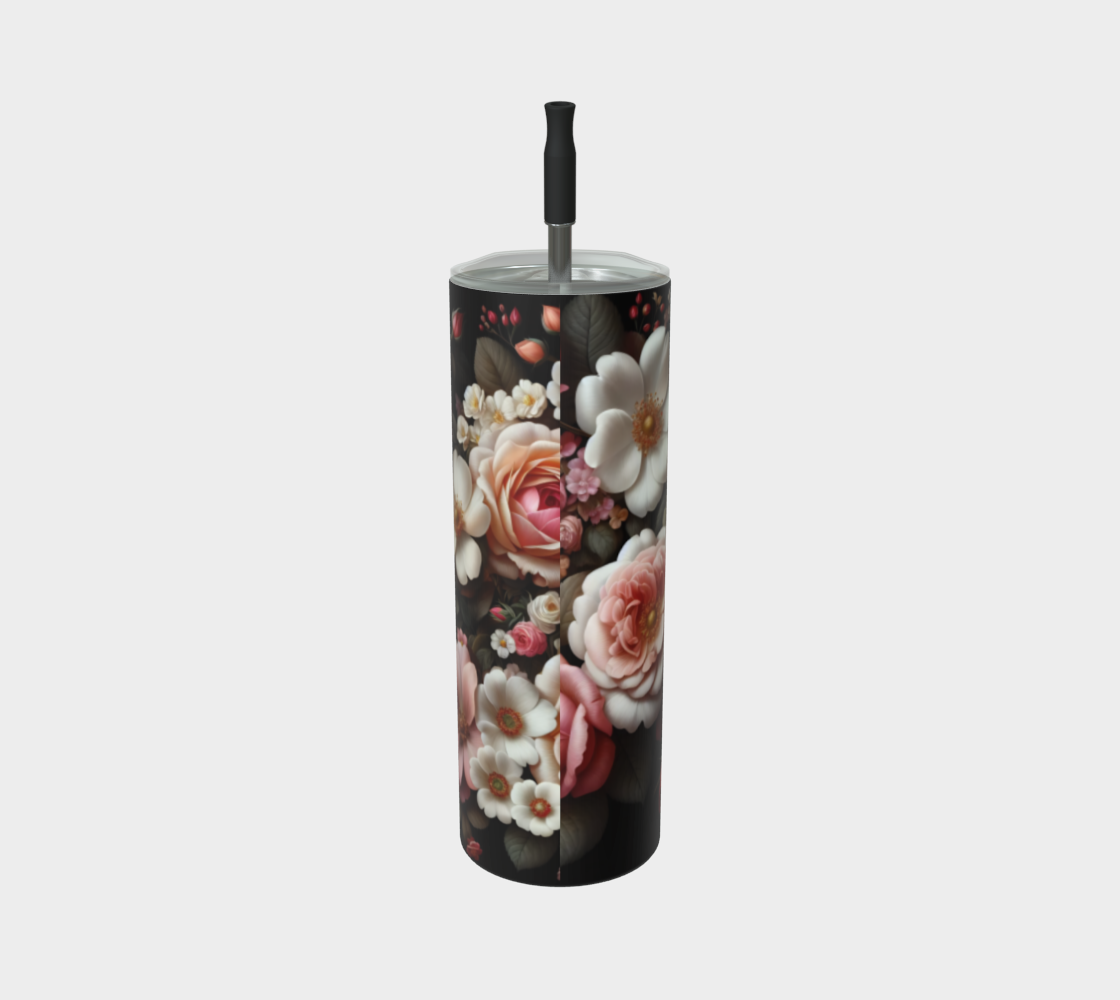 Rose over Black Tumbler