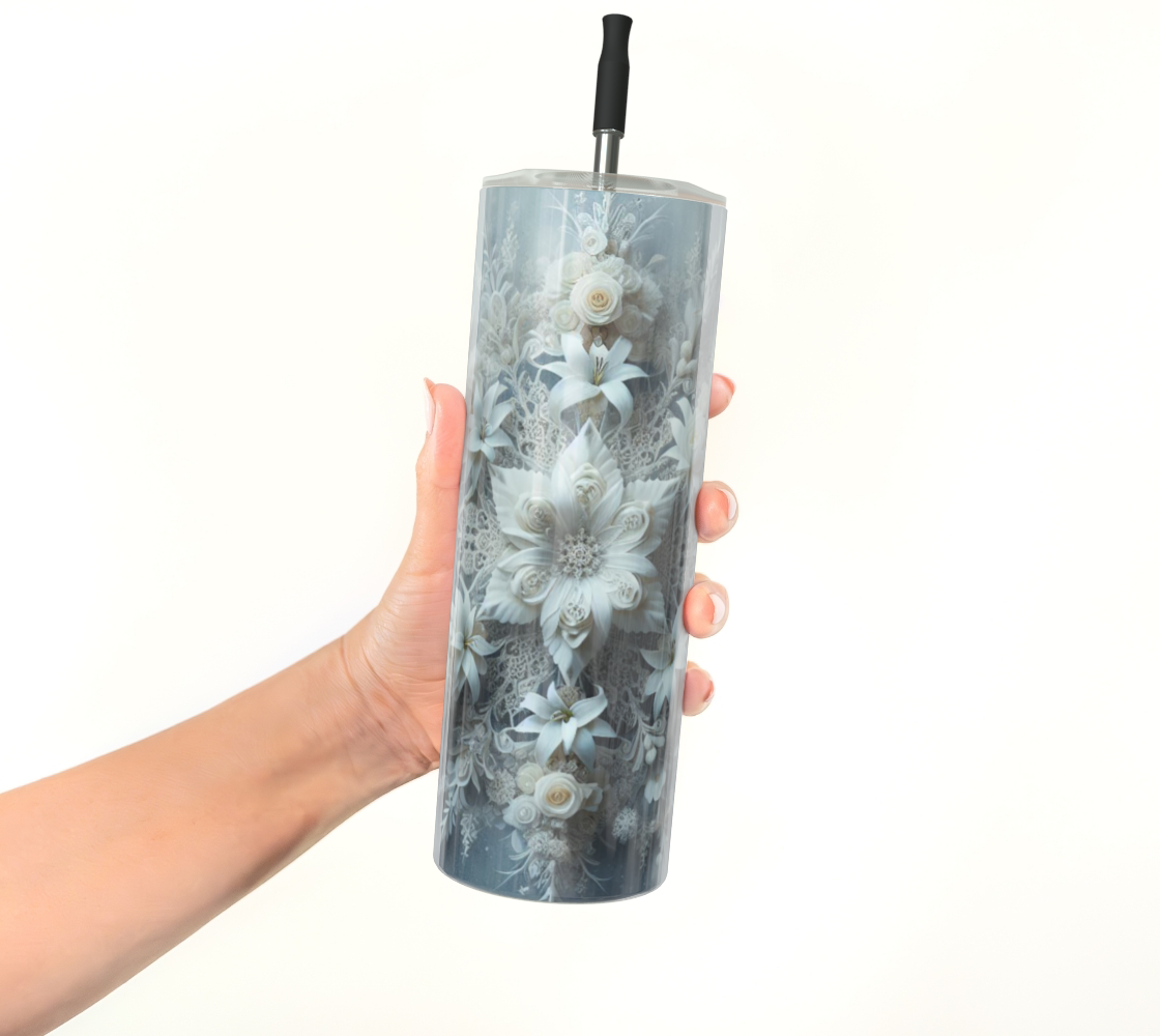 Floral Snowflake Tumbler