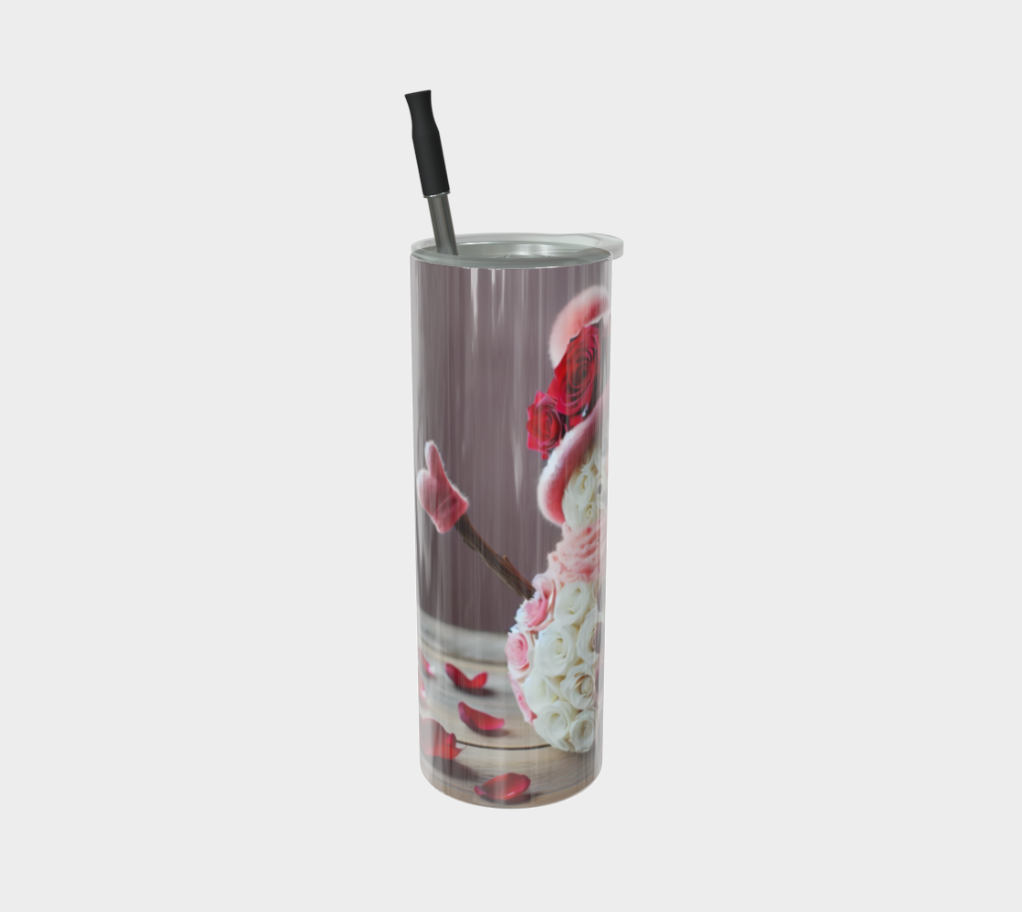 Floral Snowman Tumbler