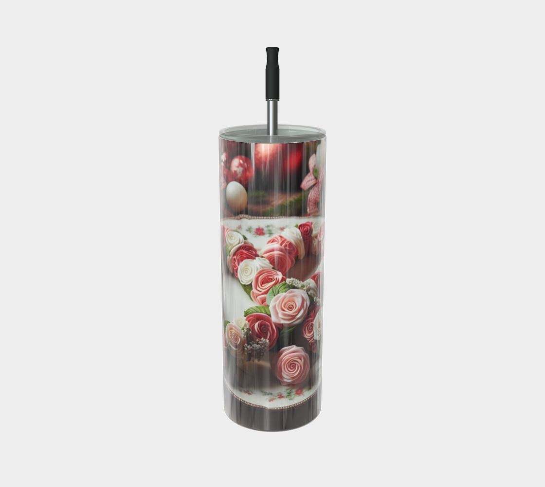Candy Cane Rose Tumbler