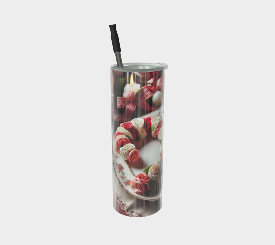 Candy Cane Rose Tumbler