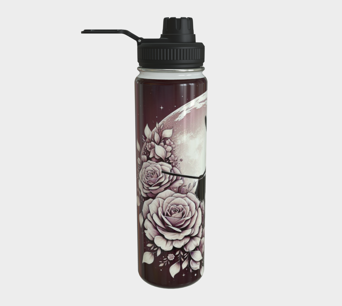 Flower Moon Witch Water Bottle