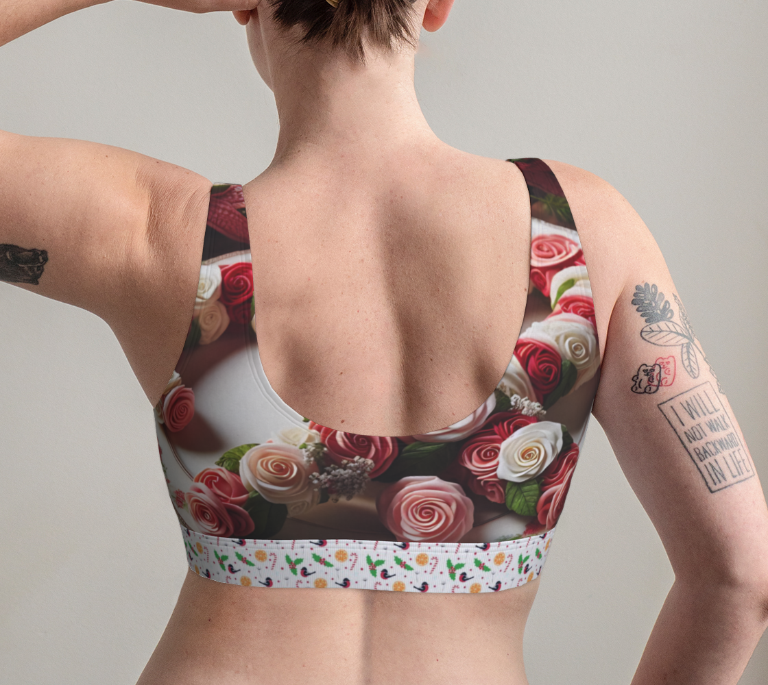 Candy Cane Rose Bralette
