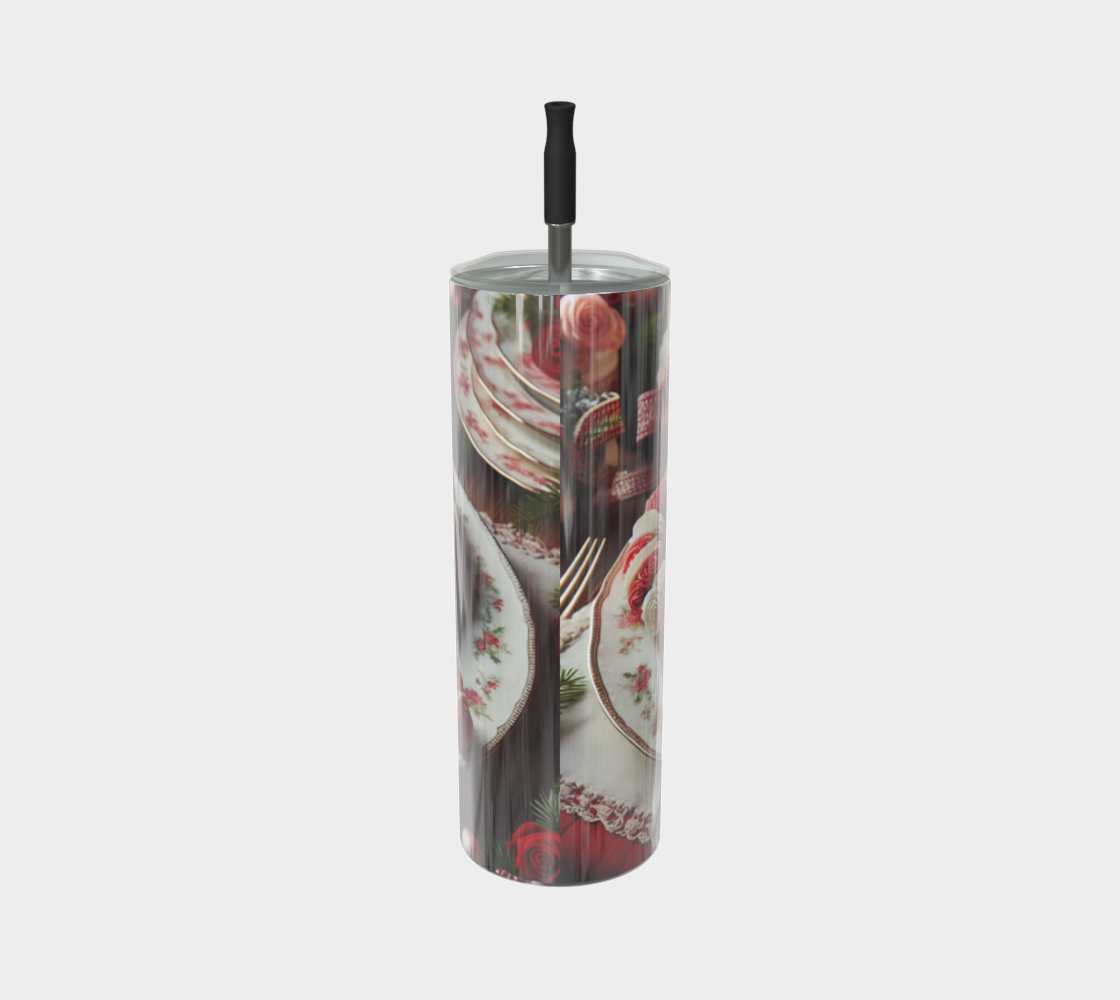 Candy Cane Rose Tumbler
