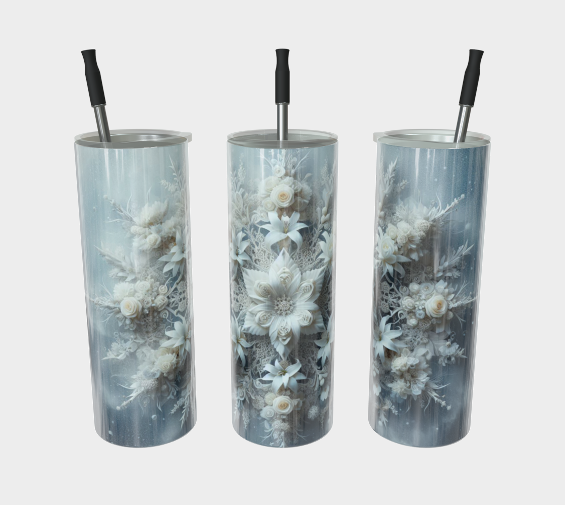 Floral Snowflake Tumbler