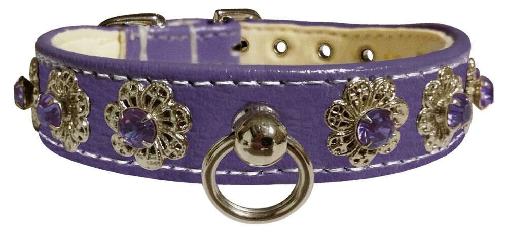 Starlite Crystal Flower Pet Collar