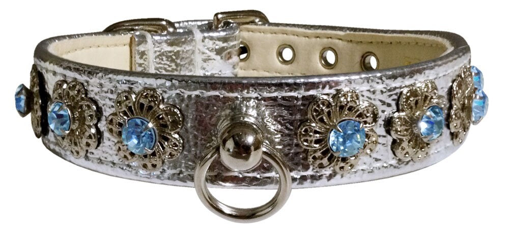 Starlite Crystal Flower Pet Collar