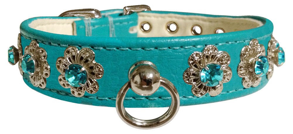 Starlite Crystal Flower Pet Collar