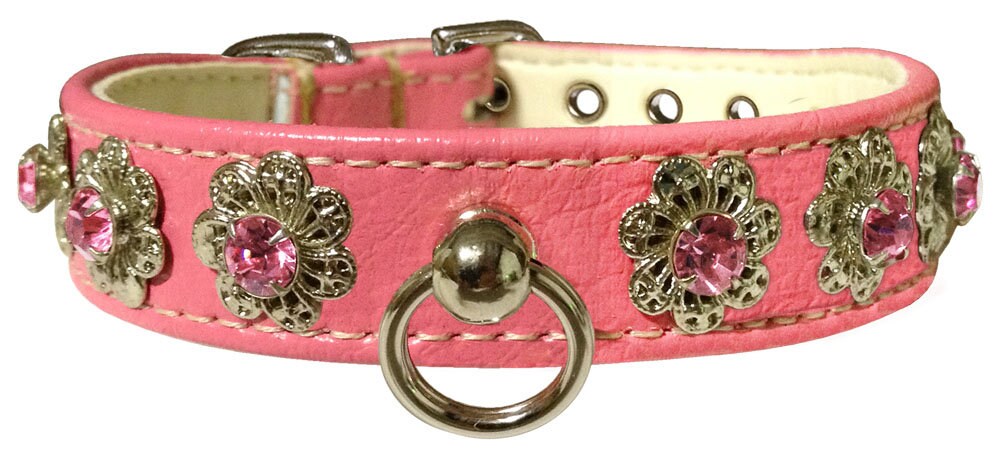 Starlite Crystal Flower Pet Collar