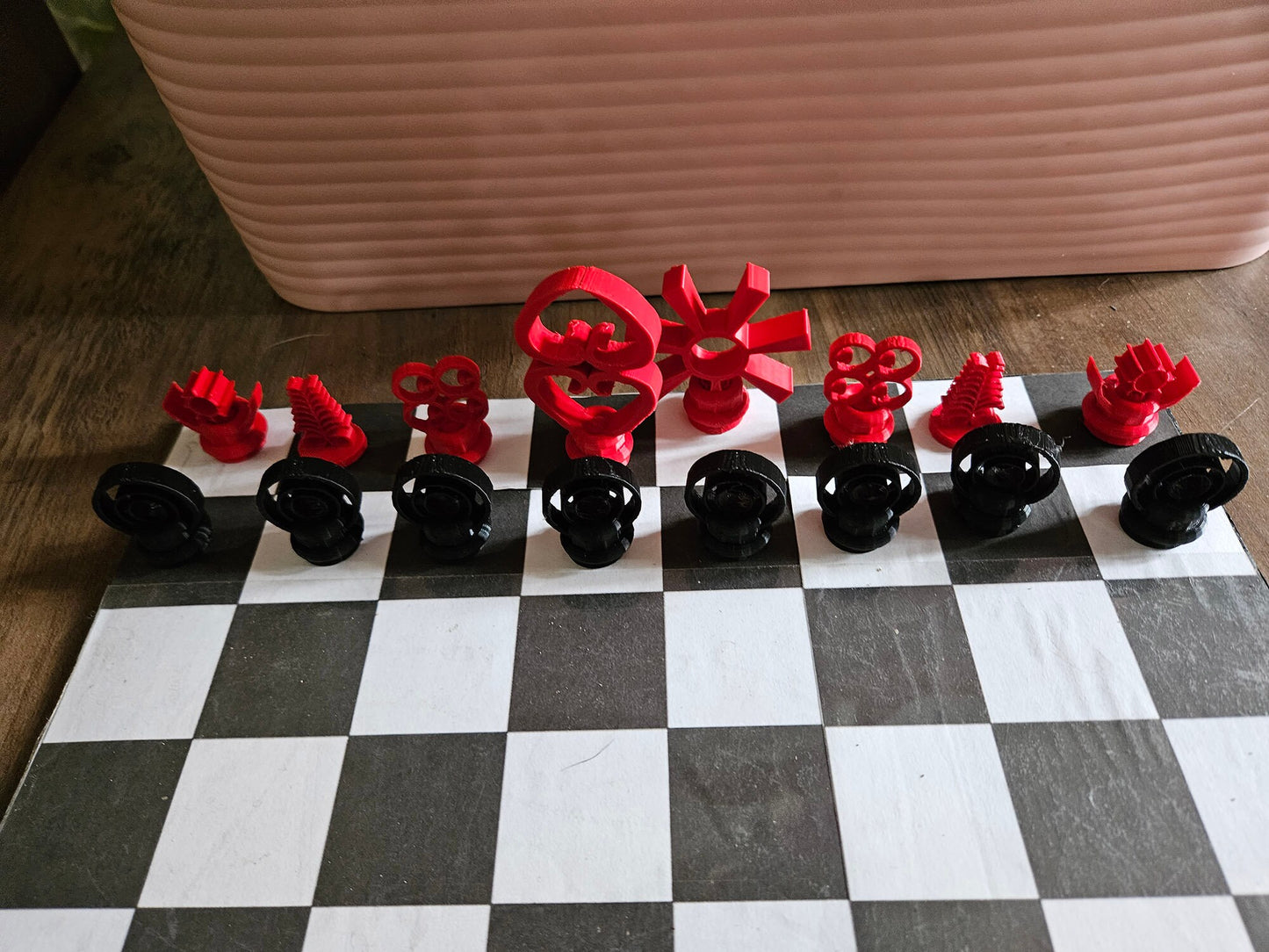 African Themed - 3D Printed Recycled Material Chess Board