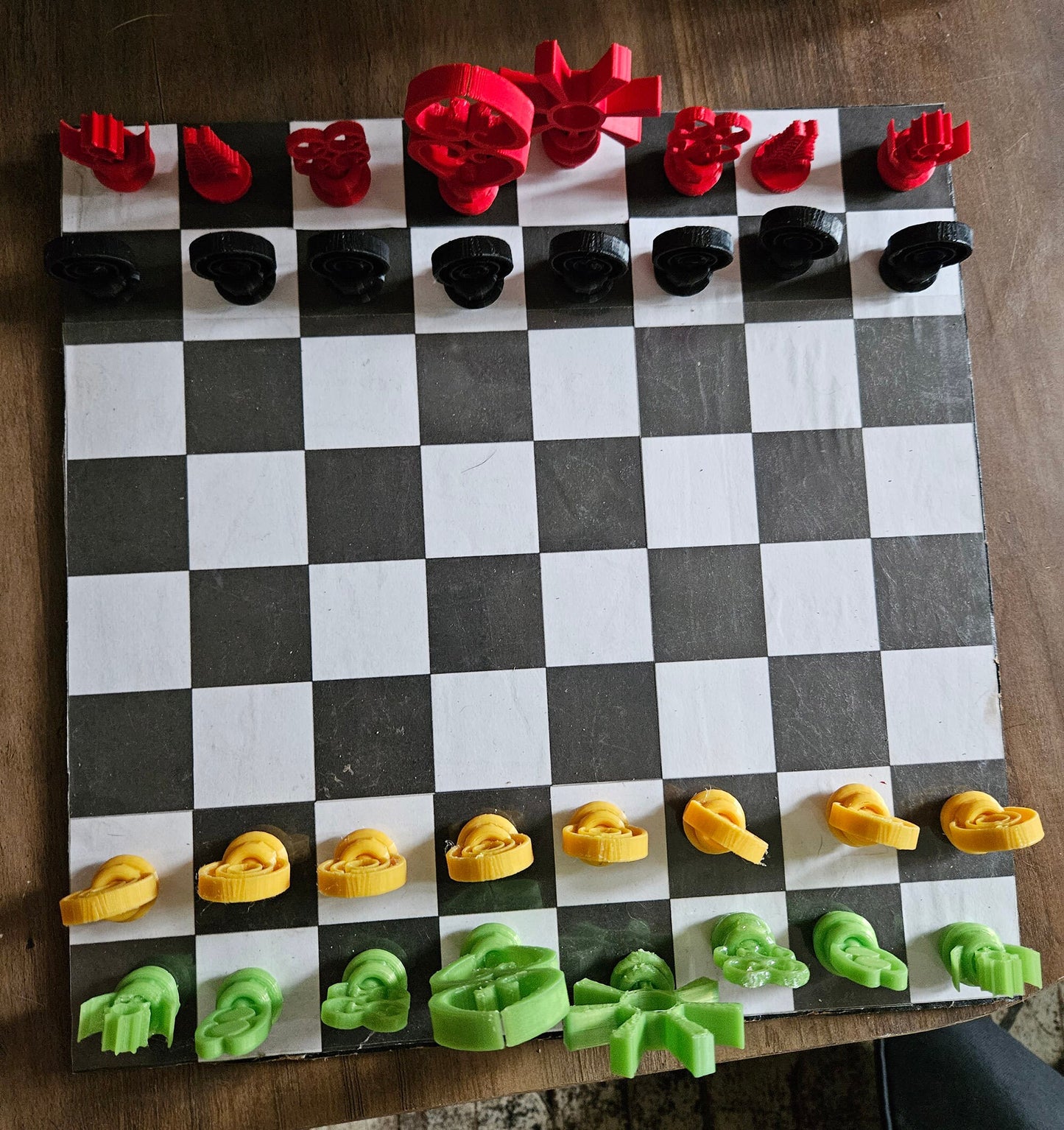 African Themed - 3D Printed Recycled Material Chess Board
