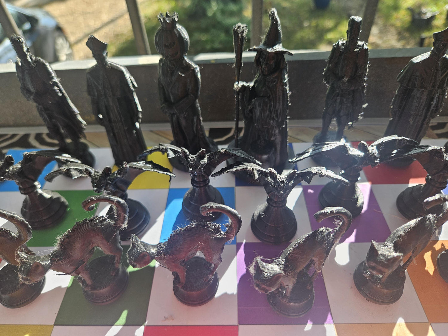 Halloween Themed 3D Printed Chess Set - Magnetic
