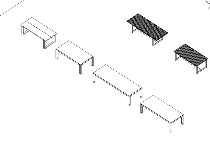 Revit Family Pack - Dining Table Collection