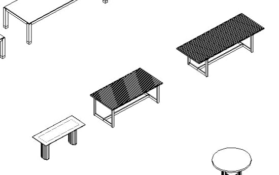Revit Family Pack - Dining Table Collection