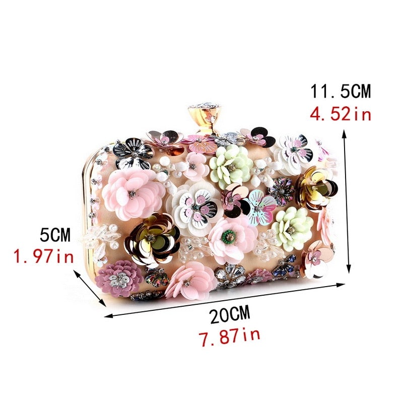 Women Flower Clutch