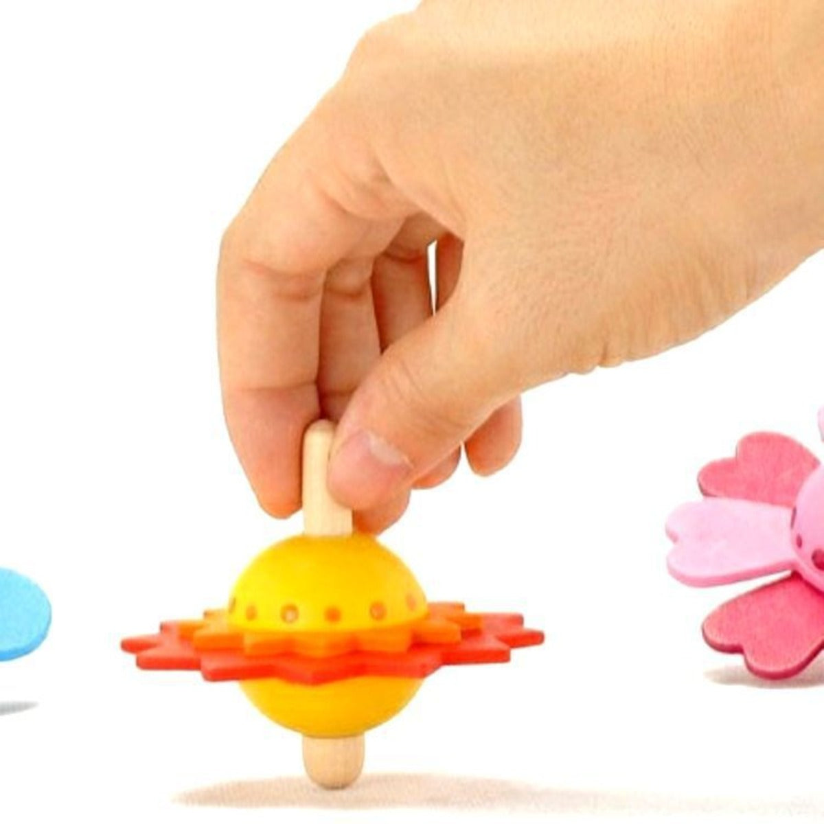 Flower Wooden Spinning Top