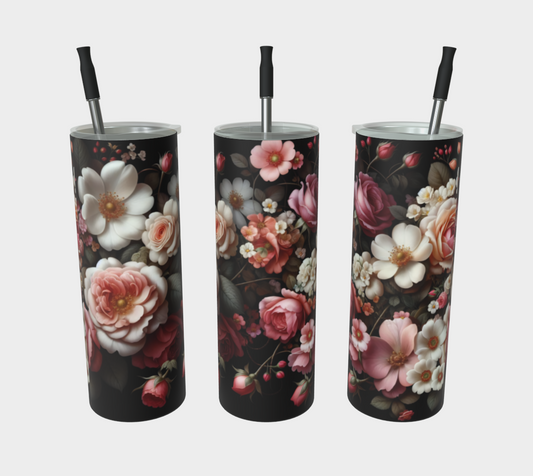 Rose over Black Tumbler