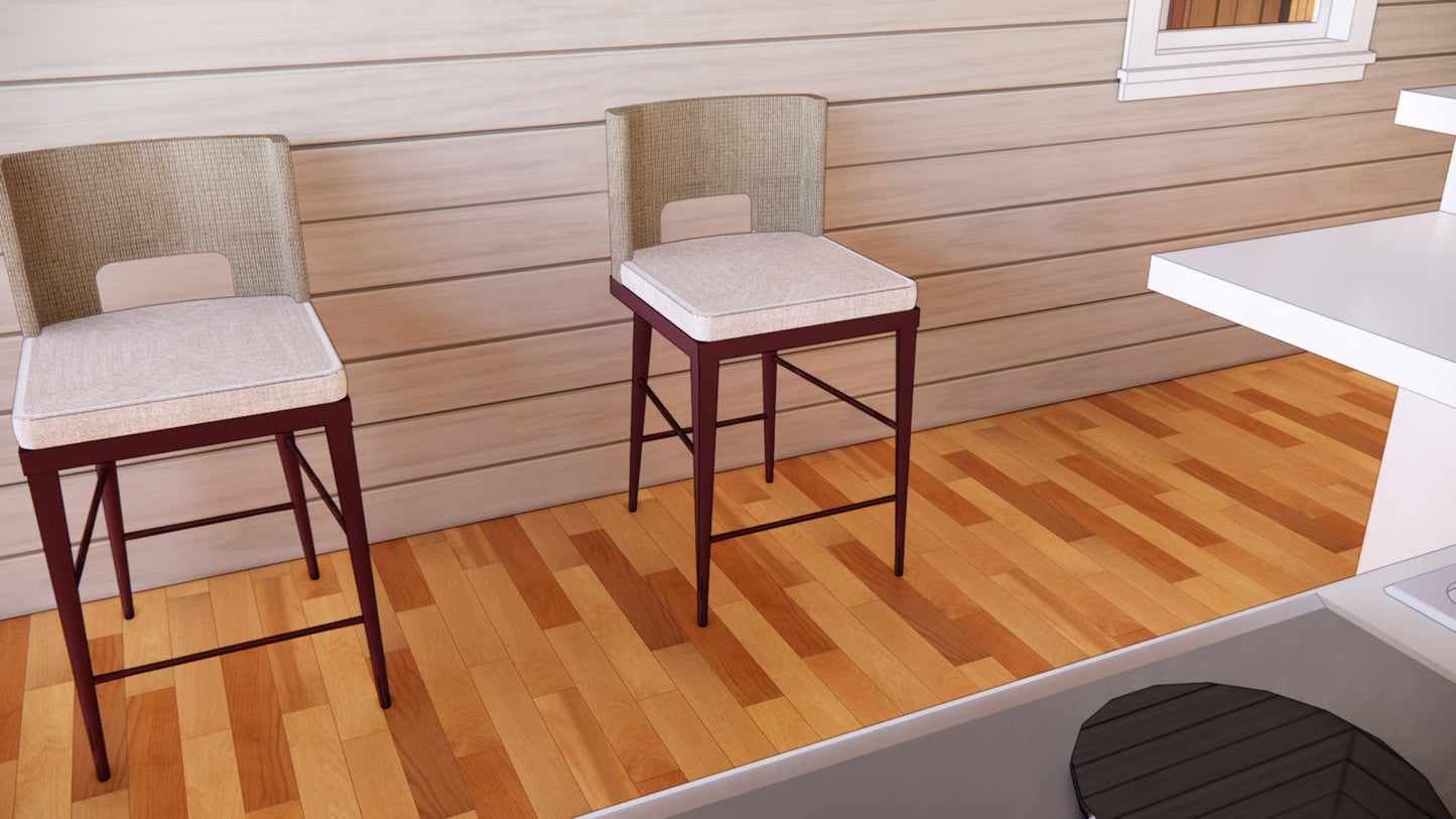 Straw Counter Stool - Revit Family File