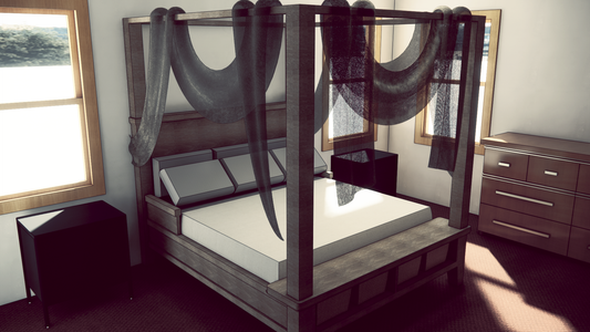 Farmhouse Canopy Bed - Revit Family File