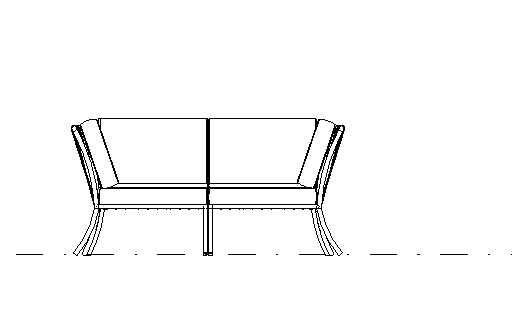 Deep Back Loveseat - Revit Family File