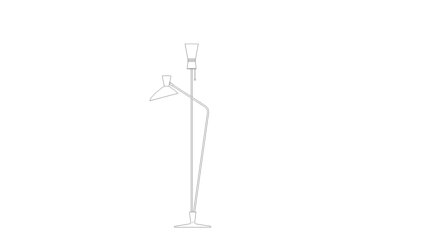 Dual Function Floor Lamp - Revit Family File