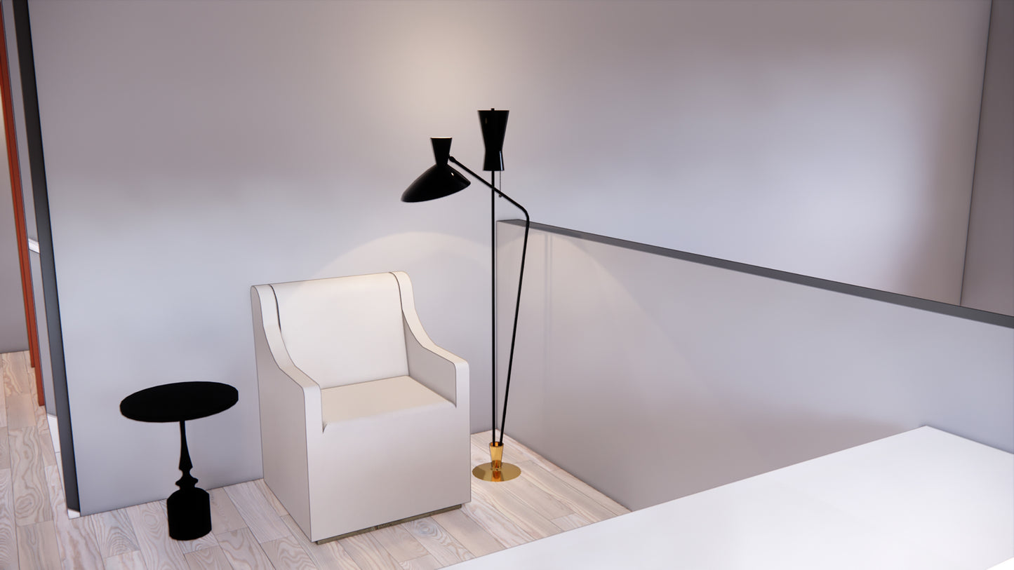 Dual Function Floor Lamp - Revit Family File