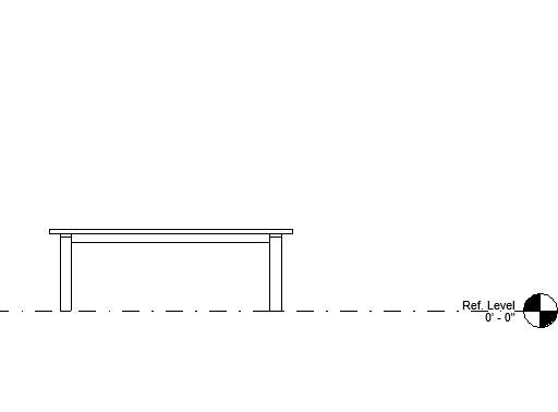 Split Top Table - Revit Family File