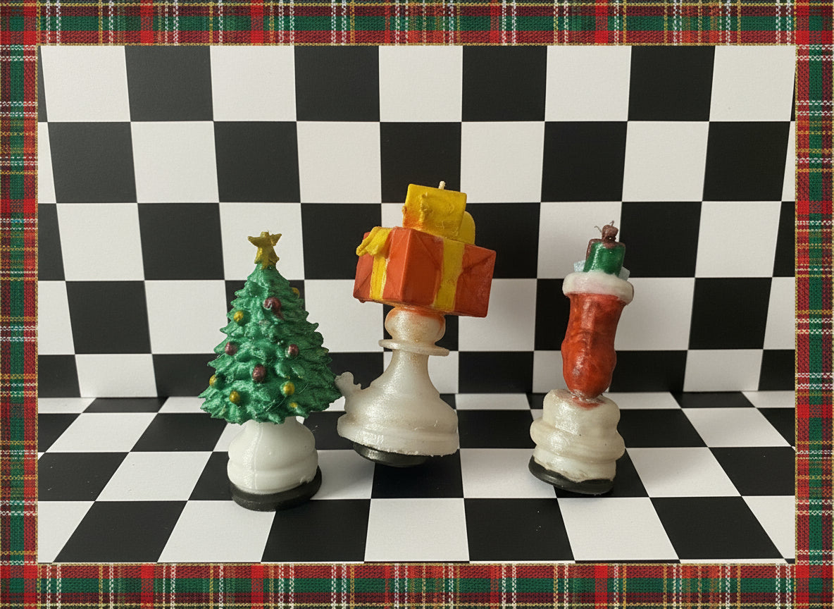 Christmas Themed 3D Printed Chess Set - Magnetic