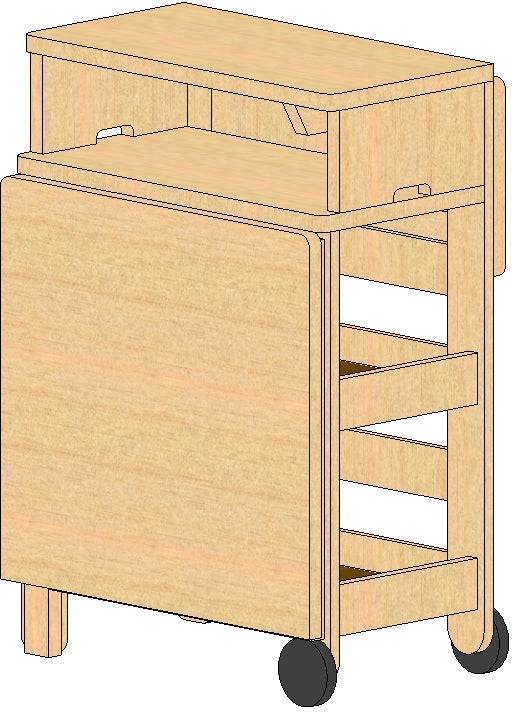 Kitchen Rolling Cart - Revit Family File