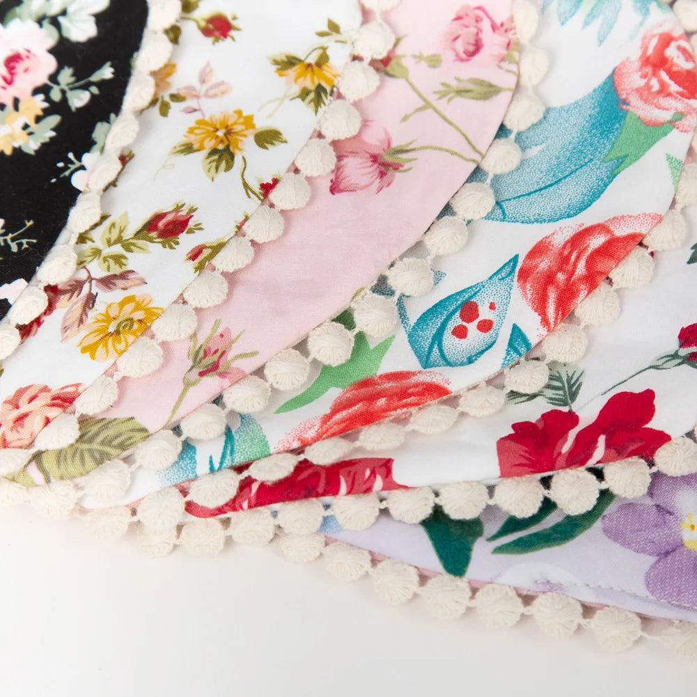 Rose Heart  Baby Bibs Bandanas Gift Double Side Saliva Towel Cotton